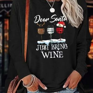 Dear Santa Just Bring Wine T-Shirt